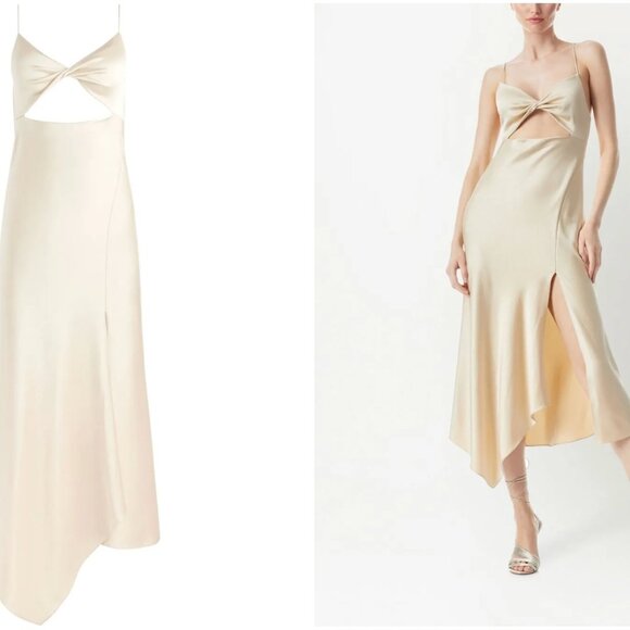 NWT Alice + Olivia Harmony twist midi dress - Size 8 - Picture 2 of 6